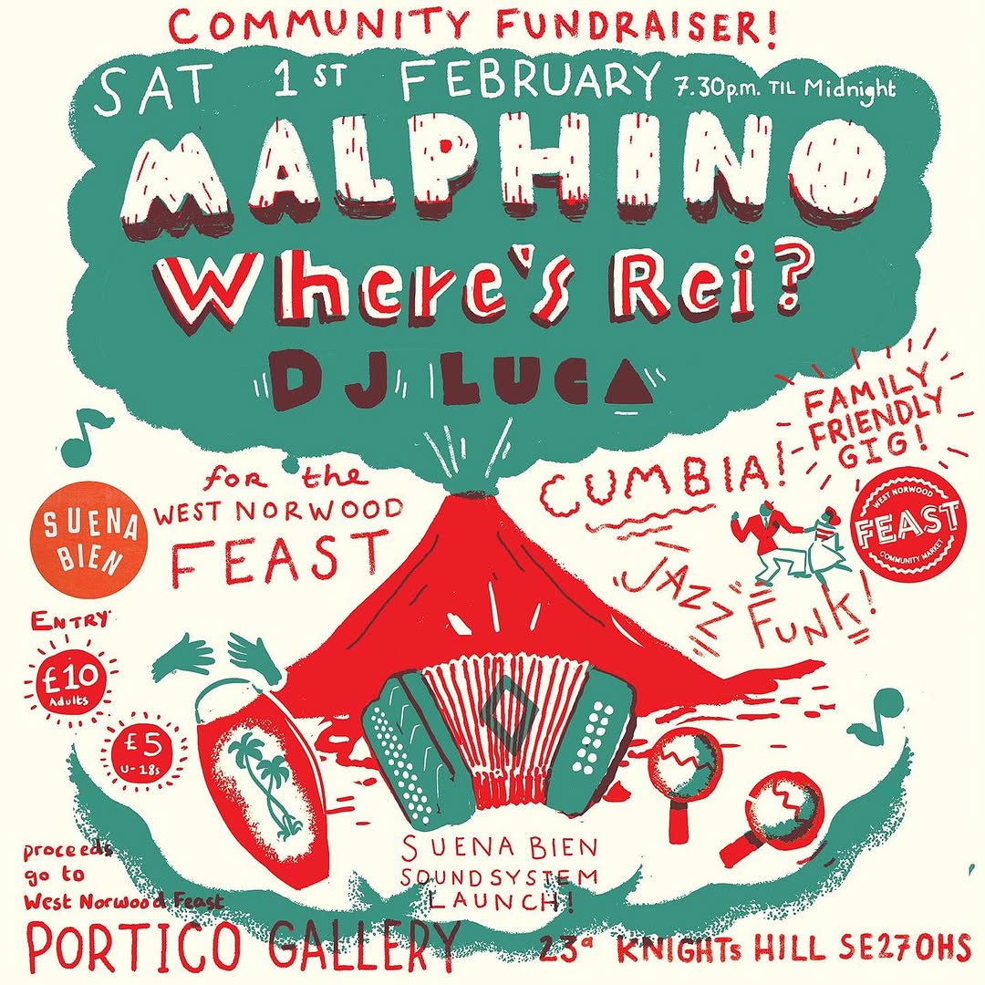 1st Feb 2025, Malphino, Where's Rei, abnd DJ Luca in West Norwood Portico Gallery